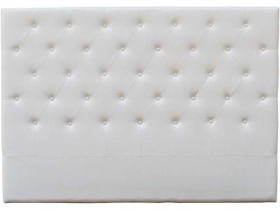 HABITAT ET JARDIN T&ecirc;te de lit capitonn&eacute;e ""d&eacute;co"" - 169 cm - blanc - en pvc