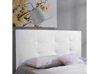 MARCKONFORT BARCELONA T&ecirc;te de lit 150 cm en simili - Blanc