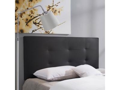 MARCKONFORT BARCELONA T&ecirc;te de lit 160 cm en simili - Noir