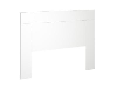 PEGANE T&ecirc;te de lit en bois coloris blanc - Longueur 165 x Profondeur 2,5 x Hauteur 130 cm
