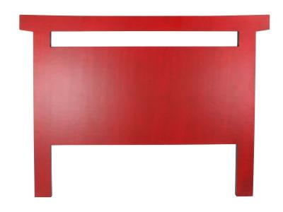 PEGANE Tete de lit en bois de sapin et MDF coloris rouge/ noir - Longueur 160 x profondeur 4 x hauteur 120 cm -- 