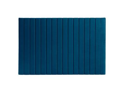 MILIBOO  T&ecirc;te de lit en tissu velours bleu fonc&eacute; L170 cm NEHA
