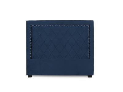 INTENSE DECO  T&ecirc;te de lit Nolwen Velours Bleu Fonc&eacute; 140cm