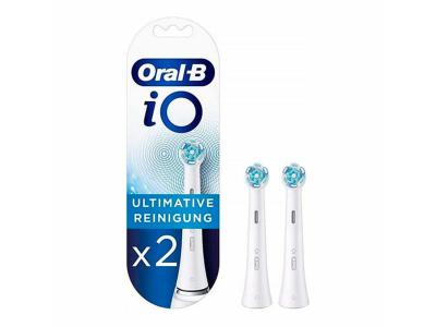 ORAL B Braun iO Ultimative 2 pi&egrave;ce(s) Blanc, T&ecirc;te brosse &agrave; dent &eacute;lectrique