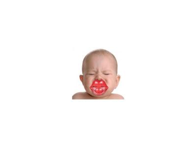 RYON Sucette l&egrave;vres - T&eacute;tine b&eacute;b&eacute; - Rouge - Silicone - Bout rond - 0 mois - Naissance - Lent