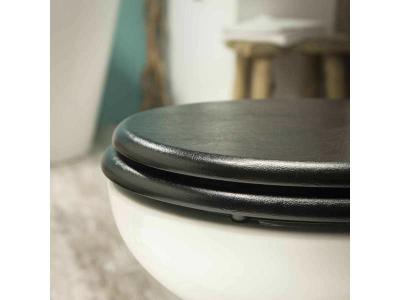 TIGER  Si&egrave;ge de toilette Leatherlook MDF Noir 252540746