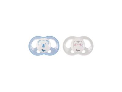 TIGEX  2 Sucettes Soft Touch Silicone Taille 0-6 m Ourson Chat