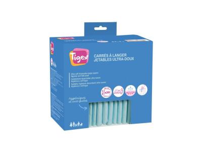 TIGEX Matelas &Agrave; Langer Jetables Ultra-doux - 40x60cm  - Le Lot De 20 Carr&eacute;s
