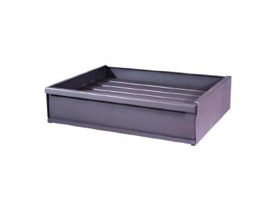 VISIODIRECT Tiroir barbecue, bac pour barbecue en acier inoxydable coloris gris - 60 x 41 x 12 cm