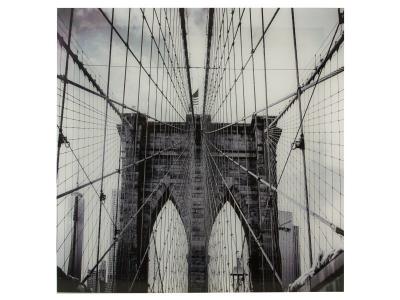 ATMOSPHERA  - Toile photo plexiglas NY - 75 x 75 cm - Gris