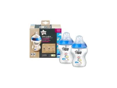 TOMMEE TIPPEE Lot de 2 biberons d&eacute;co gar&ccedil;on closer to nature 260ml -  