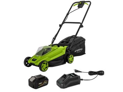 VITO Tondeuse 20V Batterie lithium 4.0Ah Largeur de coupe 32 cm Bac 30L + Chargeur Gazon 300m2 
