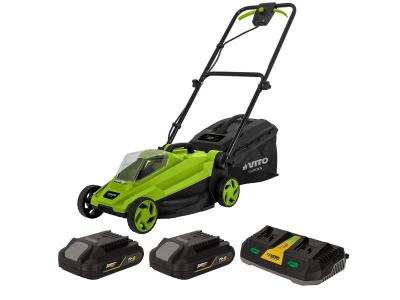 VITO Tondeuse 20V - 2 Batteries 2.0Ah Chargeur double Bac 30L Gazon 300m2 