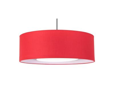 TOSEL Alfena c - suspension cylindrique tissu rouge et transparent 14887