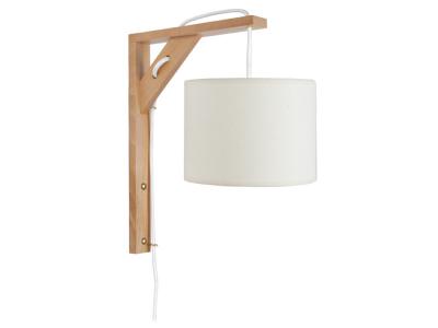 TOSEL Applique bois naturel et blanc