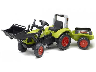 FALK Tractopelle enfant Claas Arion 430 + remorque