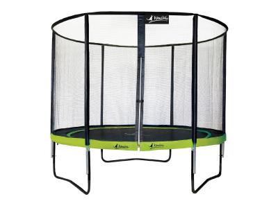 KANGUI Trampoline de jardin rond 305 cm + filet de s&eacute;curit&eacute; PUNCHI Vert 300