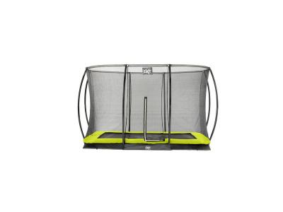 EXIT TOYS Trampoline enterr&eacute; EXIT Silhouette 244x366cm avec filet de s&eacute;curit&eacute; - vert