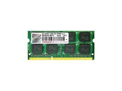 TRANSCEND  Barrette de m&eacute;moire CL7 pour Apple MacBook Pro (PC3-8500) DDR31066Mhz SO-DIMM 4 Go