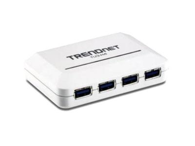 TRENDNET  4 Port Usb Hub With Power Adapter 15w Blanc