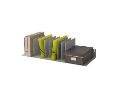 Trieur &agrave; s&eacute;parateurs amovibles Paperflow - 10 cases - gris