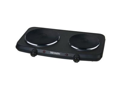 TRIOMPH Plaque de cuisson &eacute;lectrique posable 2250w  - 2 foyers - noir