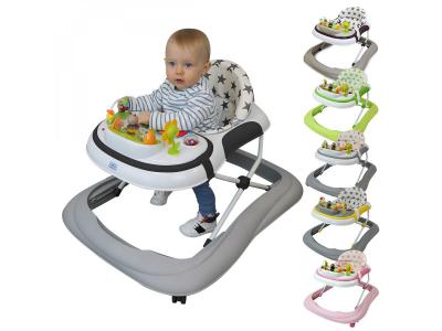 MONSIEUR BEBE Trotteur b&eacute;b&eacute; musical &eacute;volutif pliable r&eacute;glable en hauteur - Noir