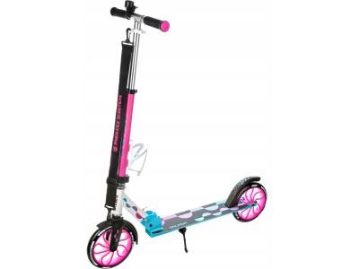  trottinette grande roue led galaxia 200mm raven adulte mixte noir 