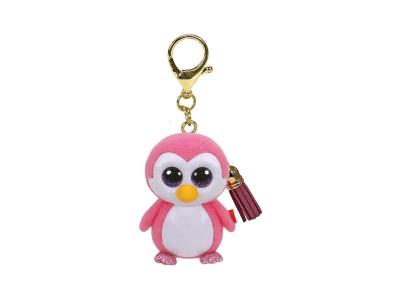 TY Porte-cl&eacute;s en peluche Mini Boos Clip Glider Le Pingouin Rose et Blanc