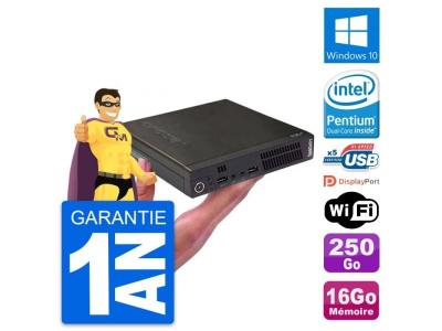 LENOVO Ultra mini pc  m72e tiny g2020t ram 16go disque dur 250go windows 10 wifi