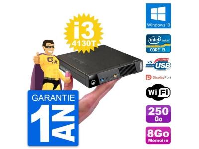 LENOVO Ultra mini pc  m73 tiny usff i3-4130t ram 8go disque 250go windows 10 wifi