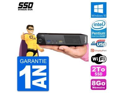 LENOVO Ultra Mini PC  M93p Tiny Intel G3220T RAM 8Go SSD 2To Windows 10 Wifi