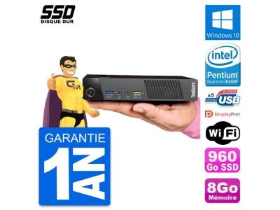 LENOVO Ultra Mini PC  M93p Tiny Intel G3220T RAM 8Go SSD 960Go Windows 10 Wifi