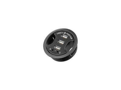 GOOBAY MicroConnect - Rallonge USB/audio - 3 x USB 2.0 - de bureau