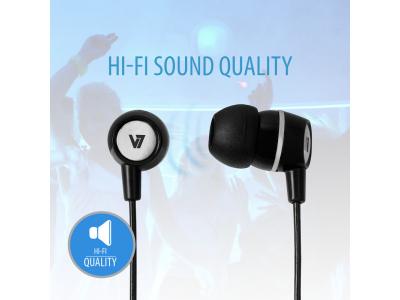 V7  ecouteurs intraauriculaire HA110-BLK-12EB