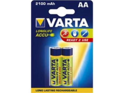 VARTA  lot de 2 piles rechargeables accu aa 2100mah