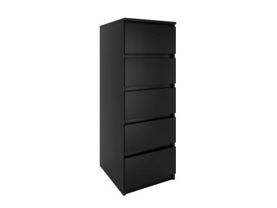 VENICE - Commode contemporaine haute chambre/salon/bureau noir 