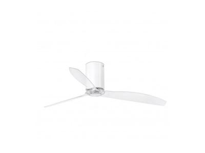 FARO BARCELONA Ventilateur de plafond blanc brillant Mini Tube