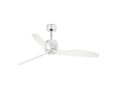 FARO Ventilateur de plafond  DECO Chrome LED avec moteur &agrave; courant continu