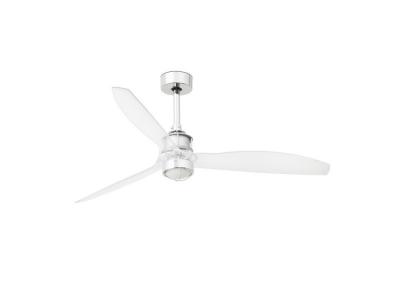 FARO BARCELONA Ventilateur de Plafond Faro JUST LED Chrome avec Moteur DC, 3000K