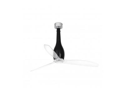 FARO BARCELONA Ventilateur noir avec h&eacute;lices transparentes Eterfan Faro