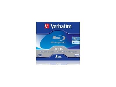 VERBATIM  Lot de 5 Blu-ray Disc - R DL - 50 Go 6X - Bo&icirc;tier CD