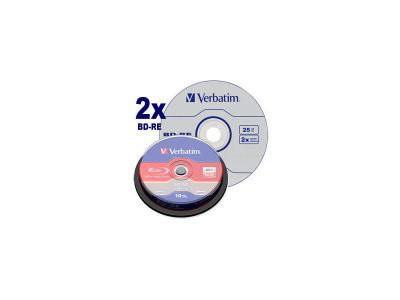 VERBATIM  10 Blu Ray SL R&eacute;inscriptibles - 25 Go spindle