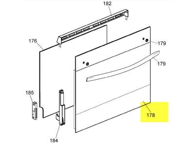 CANDY Verre Exterieur Porte Pour Four  - 42802375