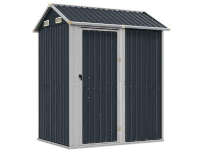 VIDAXL  abri de jardin anthracite 192x152,5x237 cm acier galvanis&eacute;