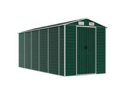 Vidaxl Abri De Jardin Vert 191x470x198 Cm Acier Galvanis&eacute;
