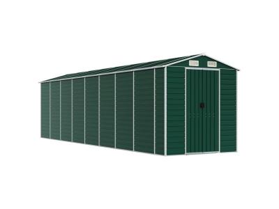VIDAXL  abri de jardin vert 191x725x198 cm acier galvanis&eacute;