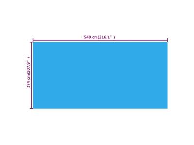 VIDAXL  b&acirc;che de piscine rectangulaire 549 x 274 cm pe bleu 90678