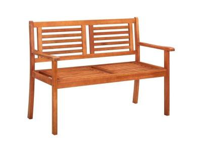 VIDAXL Banc De Jardin 2 Places Avec Coussin 120 Cm Bois D'eucalyptus 