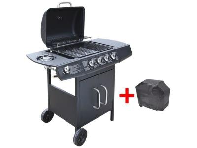 VIDAXL Barbecue Grill &Agrave; Gaz 4 + 1 Br&ucirc;leurs Noir